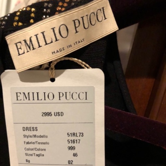 Emilio Pucci Black Black-Tie Dress - Picture 2 of 4